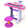 LIFEZEAL 37 Key Electronic Keyboard Kids Toy Piano MP3 Input w/ Microphone and Stool Pink