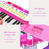 LIFEZEAL 37 Key Electronic Keyboard Kids Toy Piano MP3 Input w/ Microphone and Stool Pink