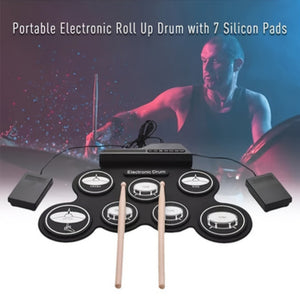 Portable Silicone Hand-rolled Drum Rack For Electronic Drums Jazz Drums USB Electronic Drums Eid Al-Adha Mubarak