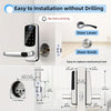 Smart Door Lock With Handle, Keyless Entry Door Lock, Fingerprint Keypad Door Lock - Smart Locks For Front Door - Digital Electronic Door Lock With Code & APP Control