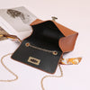Elegant Faux Leather Crossbody Mini Bag - Secure Turn-Lock, Removable Strap, Versatile Top Handle in Solid Color