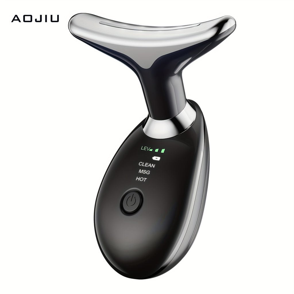 AOJIU SpaLux - 3-Mode Portable Neck and Facial Massager for Relaxation, Skin Care, and Beauty - Perfect Gift for Girls and Women