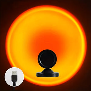 [1pc Sunset Light Projector] 1pc Sunset Light Projector, Sunset Lamp Projection, USB Night Light, Romantic Floor Lamps For Bedroom Living Room Decors, Rainbow Projection Lamp For Photo Background Romantic Gifts For Home Decor