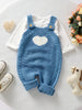Baby Clothing Girl Baby Bodysuit Baby Love Jacquard Boys Knitted Bodysuit, Suitable For Indoor And Outdoor Wear