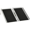 DodiOnline 2ft Aluminium Duo Wheelchair Ramp Pushchair Mobility Assistance Folding w/ Carry Handle Locking Chain Portable 61L x 72W cm