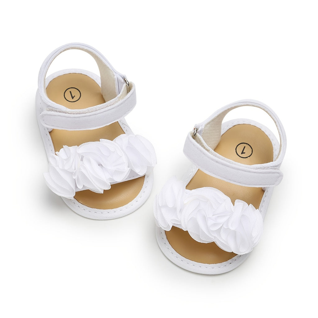 Adorable Baby Girl's Floral Sandals - Breathable, Comfortable, and Durable Open-Toe Shoes for Newborn, Infant, and Toddler's First Steps, Perfect for Spring, Summer, Beach, and Outdoor Activities