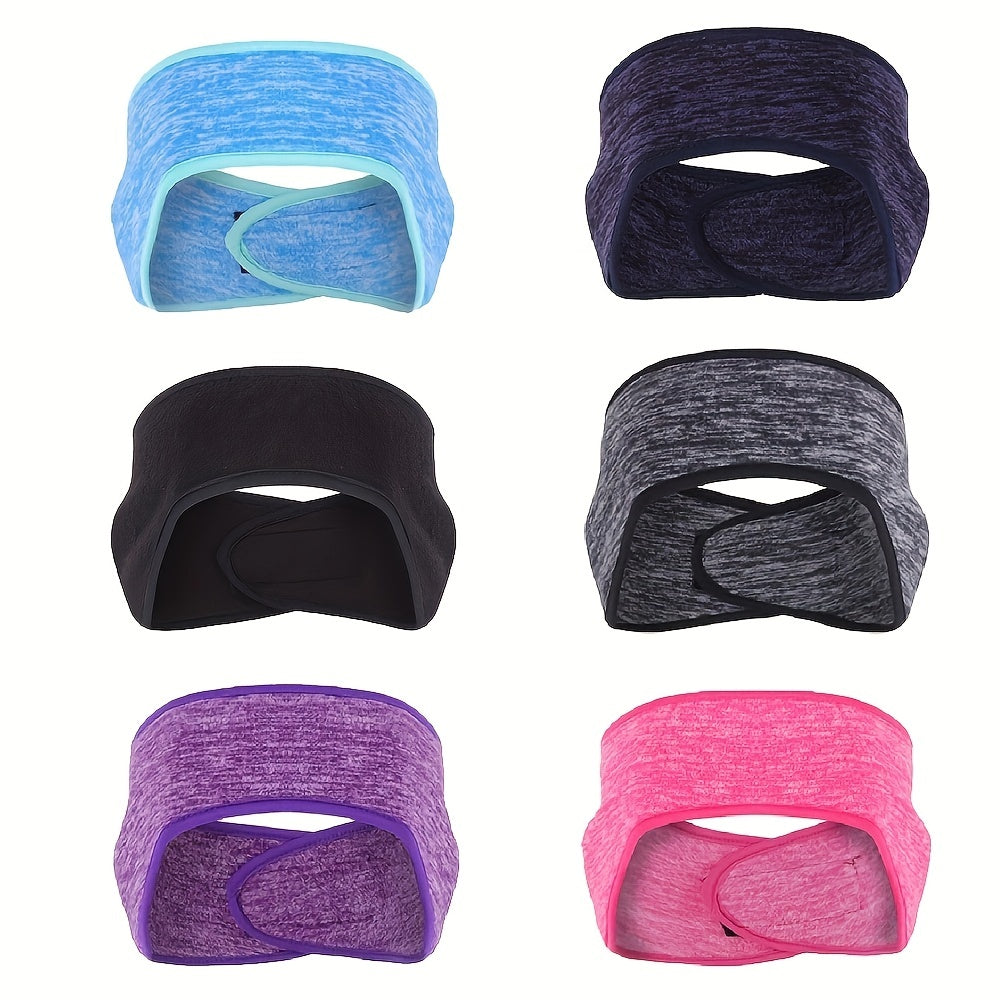 Winter Fleece Headband, Sport Earmuffs, Windproof Stretchy Ear Covers, Ski Workout Sweatband, Thermal Moisture Wicking Sport Headbands - For Men & Women - For Winter Sports & Outdoor Activities - Perfect Gift for Cold Weather