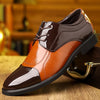 Men's PU Leather Derby Shoes, Wear-resistant Anti-skid Lace-up Dress Shoes For Business Office, Spring And Autumn