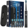 PHYLIAN PRO-Sonic-Electric-Toothbrush-for-Adults-Rechargeable-Toothbrushes-Power-Electronic Toothbrush with Tooth Brush Holder, 3 Hours Charge for 120 Days and Travel Case