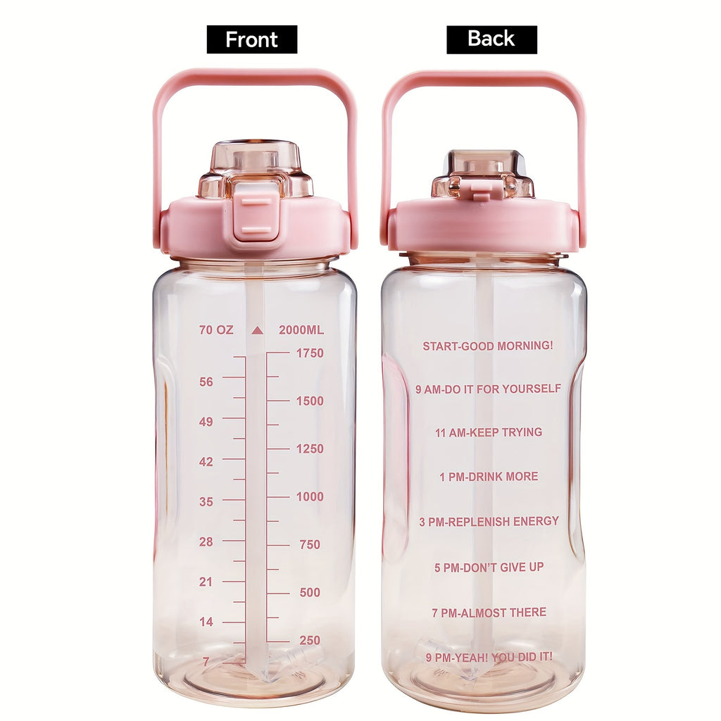 1pc Leakproof Insulated Water Bottle with Straw & Chug Lid - Durable with Storage Sleeve, Easy Carry Handle for All-Day Hydration - Perfect for Sports, Gym & Outdoor Activities