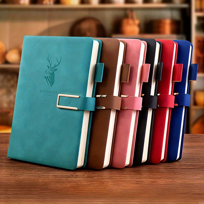 160 Pages Premium Super Smooth Faux Leather Notebook with Water-Resistant Square Ruling - Minimalist Space Theme A5 Journal for Home, Office, and Study - Soft, Durable, and Long-Lasting