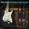 A8 Wireless Guitar System with Built-in Rechargeable Lithium Battery, USB-C Audio Wireless Transmitter Receiver for Acoustic Guitar, Bass, Violin, Keyboard, and Electronic Wind Tubes - Black