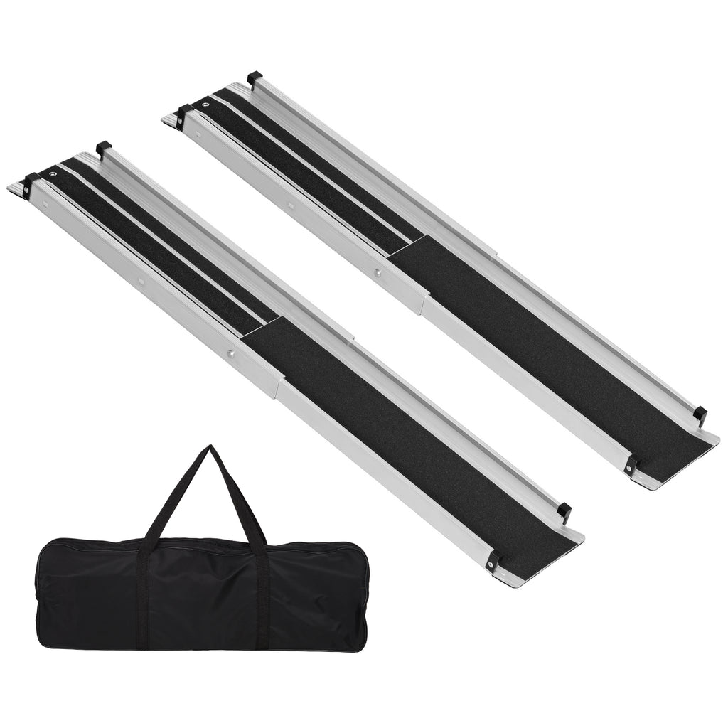 DodiOnline Set of Two 122cm Three-Level Aluminium Wheelchair Ramps