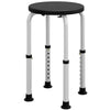 DodiOnline Shower Chair, Height Adjustable Aluminium Shower Stool with Non-Slip Feet for Disabled, Elderly, Black