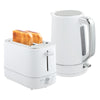 DodiOnline Kettle and Toaster Set, 1.7L 3000W Fast Boil Kettle & 2 Slice Toaster Kitchen Set with 6 Level Browning Controls, Defrost, Reheat, White