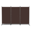 6FT Trifold 130g Polyester Fabric Plastic Foot Carbon Steel Frame Foldable Screen Brown