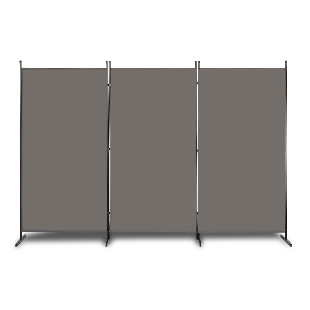 6FT Trifold 130g Polyester Fabric Plastic Foot Carbon Steel Frame Foldable Screen Gray