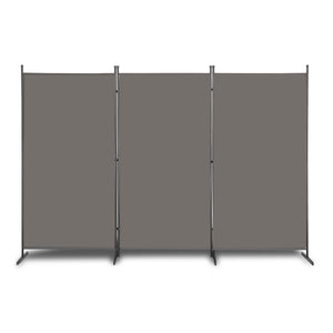 6FT Trifold 130g Polyester Fabric Plastic Foot Carbon Steel Frame Foldable Screen Gray