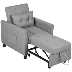 Sofa Chair / Single sofa bed, Grey, B