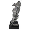 Resin Silent Man Statue Face Sculpture ，Modern Abstract Art Silence Carving Figurines