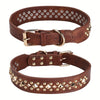 1pc Rivet Pet Collar, Retro Leather Dog Collar, Suitable For Pets Neckwear Accessories