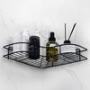 [Cast Iron Shower Shelf] 1pc Cast Iron Corner Shower Shelf - No-Drill Wall Mounted Black Wire Mesh Bathroom Storage Rack for Easy Access & Organization, Perfect for Shampoo, Conditioner, and Soap, Bathroom Storage Solution |