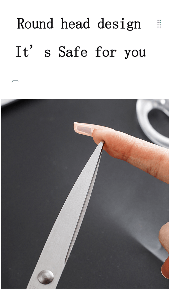 Multi-functional Stainless Steel Precision Scissors with Transparent Handle for Office, School & Crafts