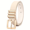 1PC Plus Size Women's Leather Belts For Jeans Pants Dress Fashion Ladies Waist Belt With Square Golden Buckle
