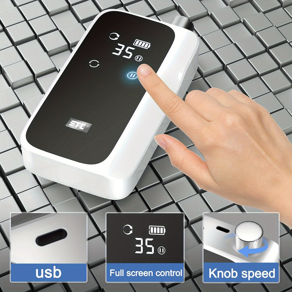 Professional Nail Drill Machine for Acrylic Nails, 35000 RPM Electric Nail File, USB Rechargeable, Portable Electronic Nail Filer for Home Salon Manicure Tools.