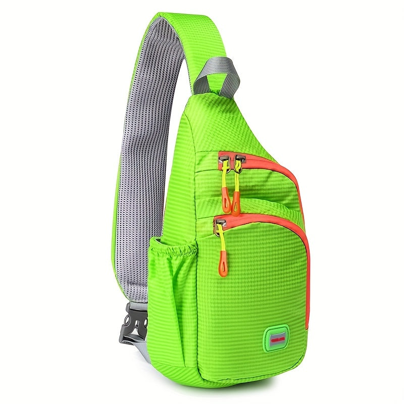 [Trendy Belt Bag] Trendy Nylon Belt Bag | Zipper Sling Bag with Side Pocket for Outdoor Sports