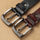 Men Cowhide Genuine Leather Prong Buckle Belt For Men