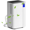 DodiOnline 12L/Day Dehumidifier with Continuous Drainage, 2L Water Tank, 24H Timer, Digital Humidity Display, Filter, Auto Defrost, Children Lock, for Bedroom, Dehumidifier for Home Damp, Laundry Drying