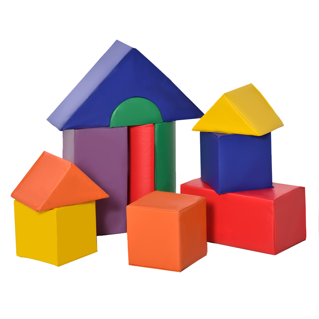 DodiOnline 11-Piece Soft Play Set Kids Foam Blocks, Toys for Climb and Crawl, Multicoloured