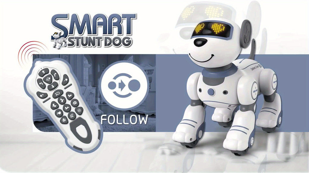 Kelaton Remote Control Toys: RC Robot, Infrared Remote Control Electronic Dog, Follow, Singing And Dancing, Ideal Gift For Family Or Friends' Birthdays Christmas Halloween.