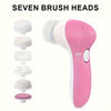 Electric 7-In-1 Facial Cleanser Multifunctional Face Washer Facial Massager Beauty Washer Pore Cleaner Gift for Mom on Mother'S Day