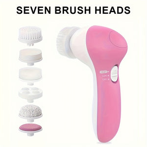 Electric 7-In-1 Facial Cleanser Multifunctional Face Washer Facial Massager Beauty Washer Pore Cleaner Gift for Mom on Mother'S Day