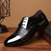 Men's PU Leather Derby Shoes, Wear-resistant Anti-skid Lace-up Dress Shoes For Business Office, Spring And Autumn