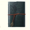 Retro Leaf Leather Loose-leaf Notebook Strap Portable Travel Record Hand Ledger Learning Stationery