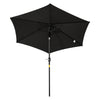 DodiOnline 2.7M Garden Parasol Umbrella with Tilt and Crank, Outdoor Sun Parasol Sunshade Shelter with Aluminium Frame, Black