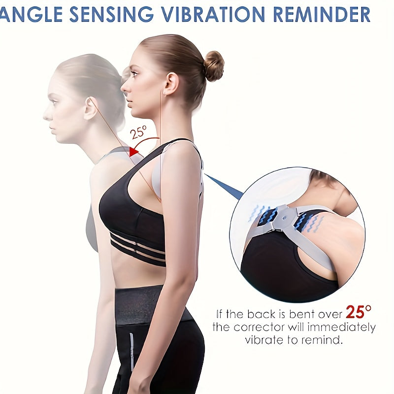 Hump Correction Training Device, Electronic Intelligent Vibration Smart Posture Reminder Back Support Belt