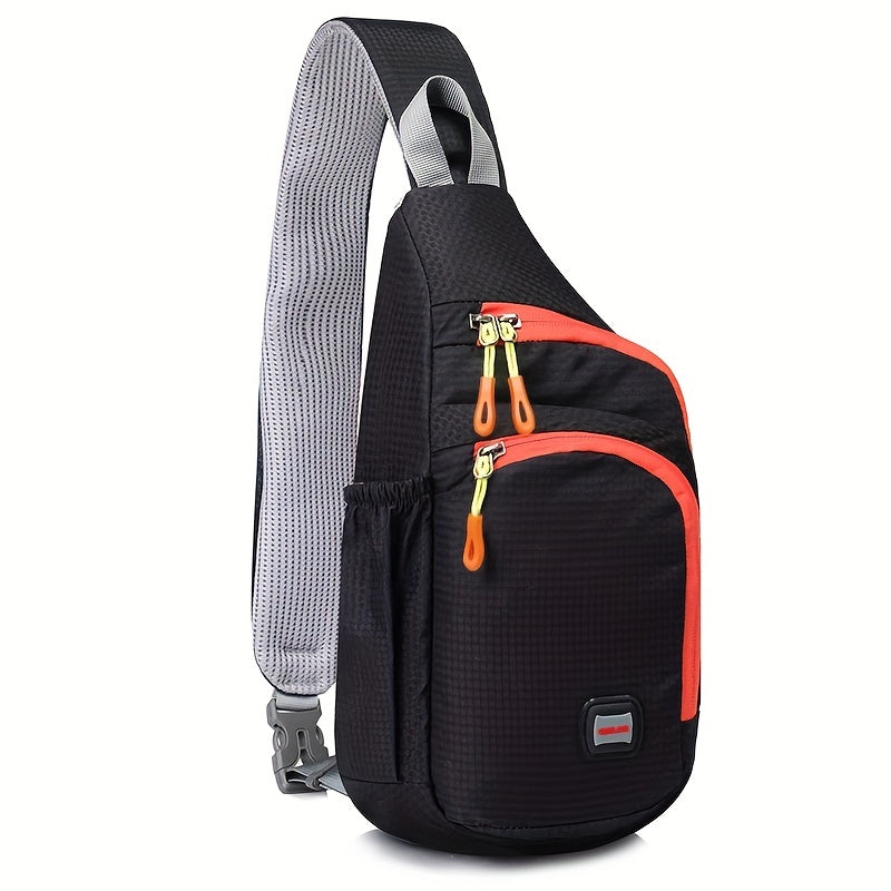 [Trendy Belt Bag] Trendy Nylon Belt Bag | Zipper Sling Bag with Side Pocket for Outdoor Sports