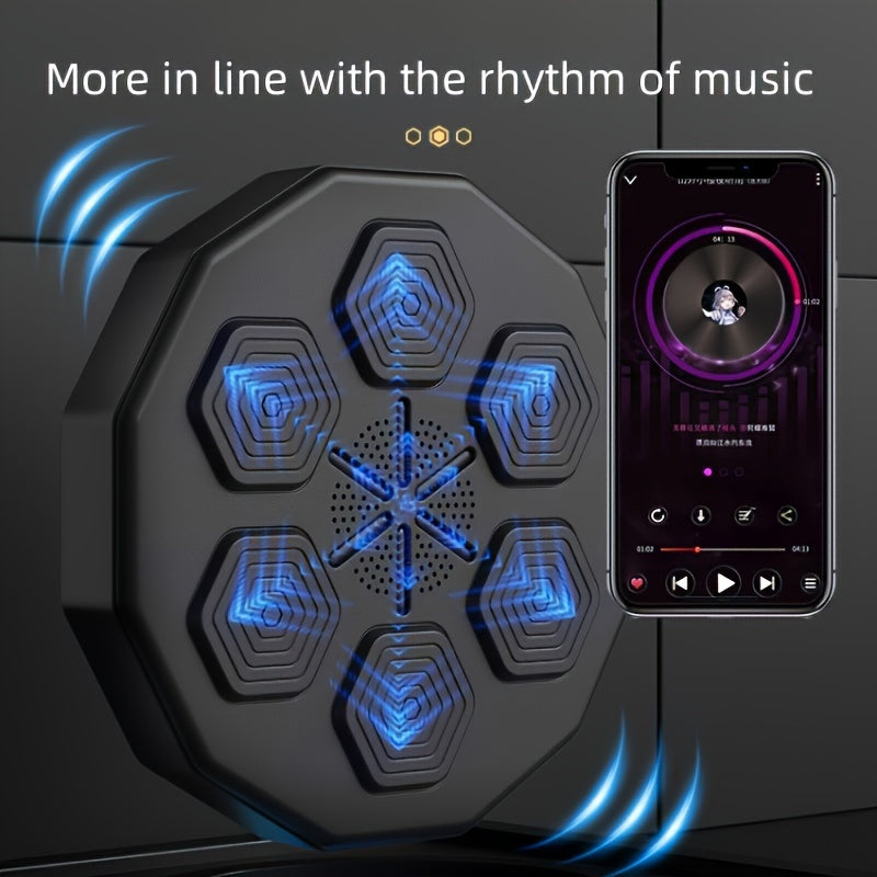 1pc Music Boxing Machine, Training Boxing Equipment, Electronic Intelligent Focus Agile Wall Target, 6 Relaxation Machines For Home Exercise, Valentine's Day Gift, Christmas Gift