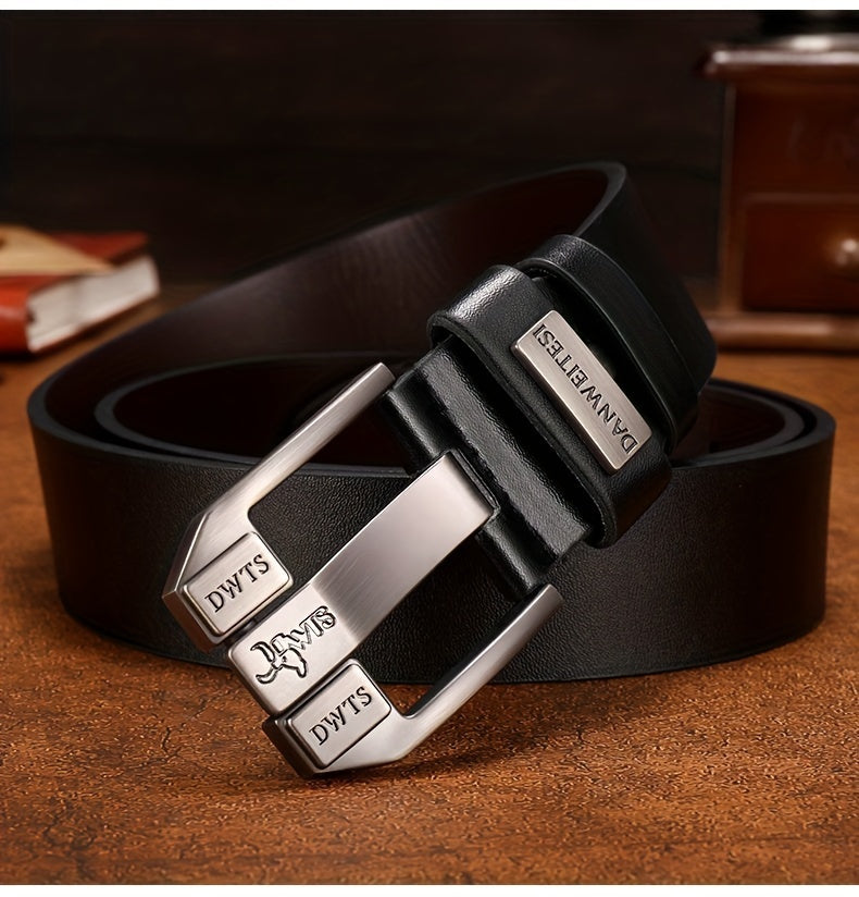 Men's Pin Buckle PU Leather Fancy Retro Jeans Belt