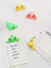 10PCS Multiple Colour triangle transparent file edge clip metal firm office school supplies