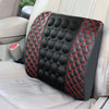 Car Lumbar Electric Massager, Red Pillow Car Interior Decoration, Ultra-fiber PU Leather Cushion For Car, Office