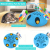 3-in-1 Interactive Cat Toy - Dual Speed Modes, Electronic Puzzle Game for Indoor Cats, Feathers & Bell Balls, Battery-Powered
