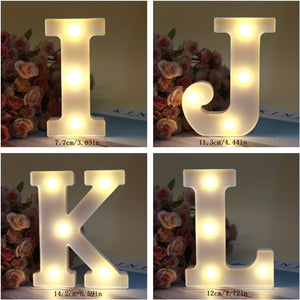 1pc Alphabet Letter LED Lights Luminous Number Lamp Decor, Battery Night Ligh, t For Home Wedding Birthday Christmas Party Decoration Letters Numbers Light, Home Decor