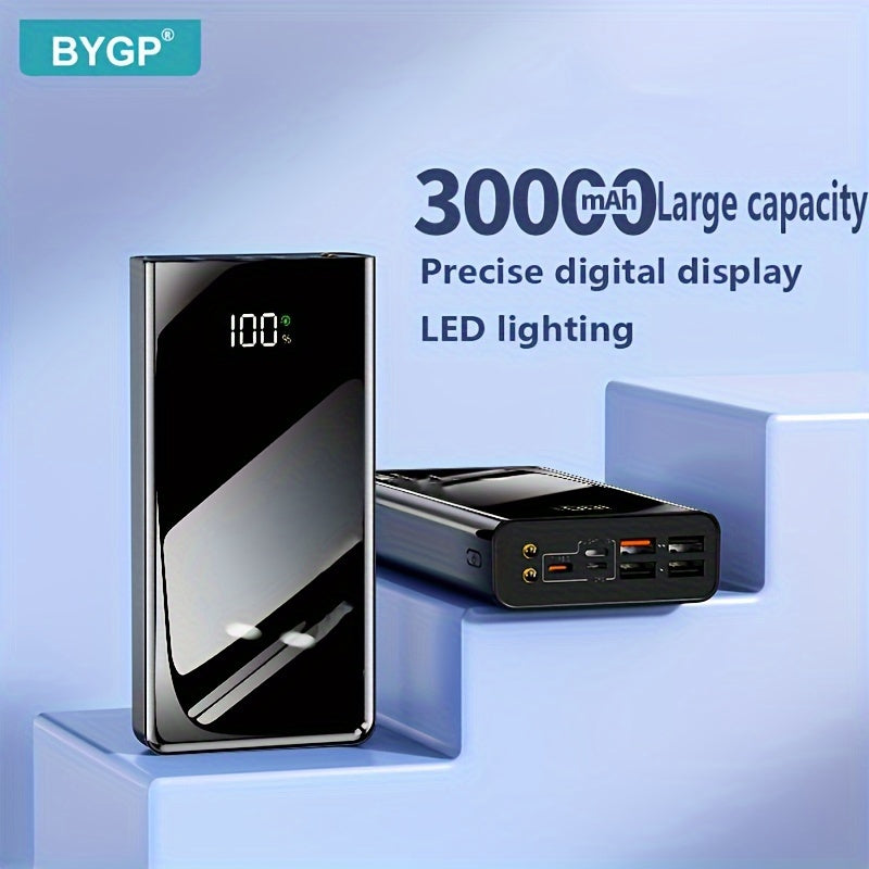 BYGP 50000/40000/30000mAh Portable Power Bank, USB Mobile Phone Charger, With LED Power Display/flashlight, Outdoor Emergency Power Reserve Battery Pack, Camping Lamp, Suitable For IPhone/Android Mobile Phone Digital Electron