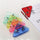 10PCS Multiple Colour triangle transparent file edge clip metal firm office school supplies