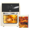 DodiOnline Digital Air Fryer with 8 Preset Modes, Rapid Air Circulation, 12L Air Fryer Oven with Memory Function, 1800W, Cream